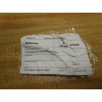 Kliklok X0460780 X Outfeed Belt XO460780 (Pack of 6) - New No Box
