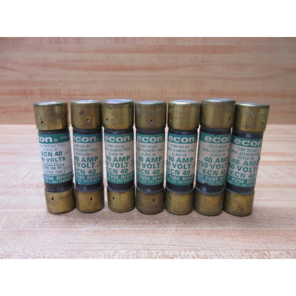 Economy Fuse ECN-40 Econ Fuse ECN40 (Pack of 7) - New No Box