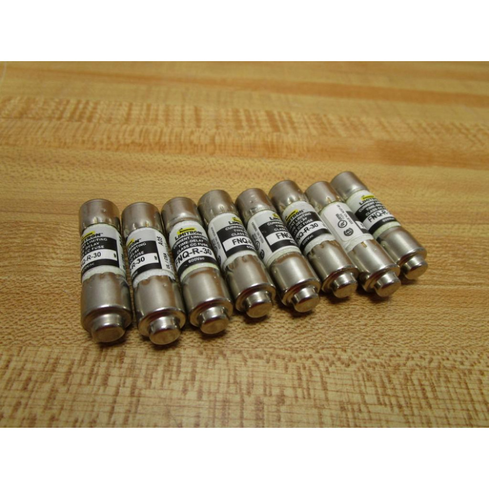 Buss FNQ-R-30 Bussmann Fuse Cross Ref 49ZU35 Tested (Pack of 8) - New No Box