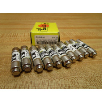 Buss FNQ-R-30 Bussmann Fuse Cross Ref 49ZU35 Tested (Pack of 10)