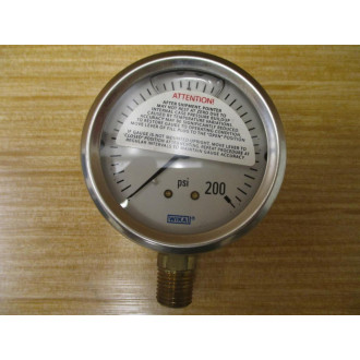 Wika 9767088 Liquid Filled Pressure Gauge 213.53-9767088 - New No Box