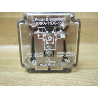 Potter & Brumfield KRPA-11DG-110V DC Relay KRPA-11DG-110VDC - New No Box