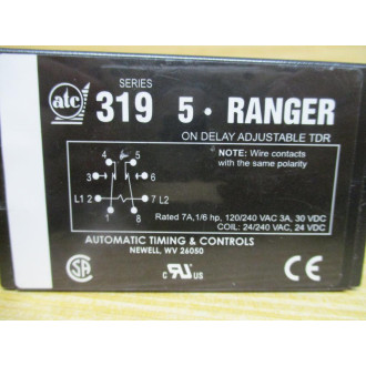 ATC 3-0319E100F1C Time Delay Relay 30319E100F1C 0-100 Sec. - New No Box