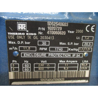 Thermo King 1020729 Compressor 5D52540G03