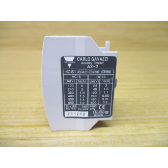 Carlo Gavazzi AX-2 Auxiliary Contact AX-2-20 - New No Box