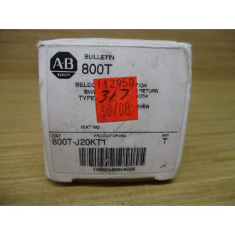 Allen Bradley 800T-J20KT1 Selector Switch 800TJ20KT1 Ser. T, WO Knob Lever