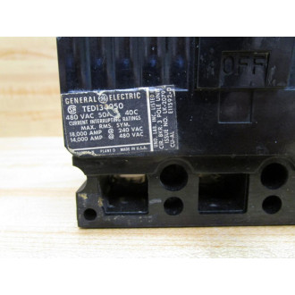 General Electric TED134050 Circuit Breaker GE - Used