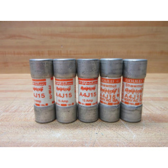 Gould Shawmut Ferraz A4J15 Mersen Amp-Trap Fuse (Pack of 5) - New No Box
