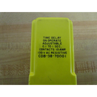 AMF Potter & Brumfield CDB-38-70001 Time Delay Relay CDB3870001 WO Knob - Used