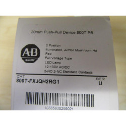 Allen Bradley 800T-FXJQH2RG1 Push Pull Switch