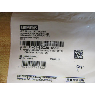 Siemens 3SU1401-2BC20-1AA0 LED Module