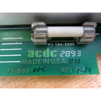 ACDC 71-965-005 Circuit Board 71965005 Rev.NA - Used