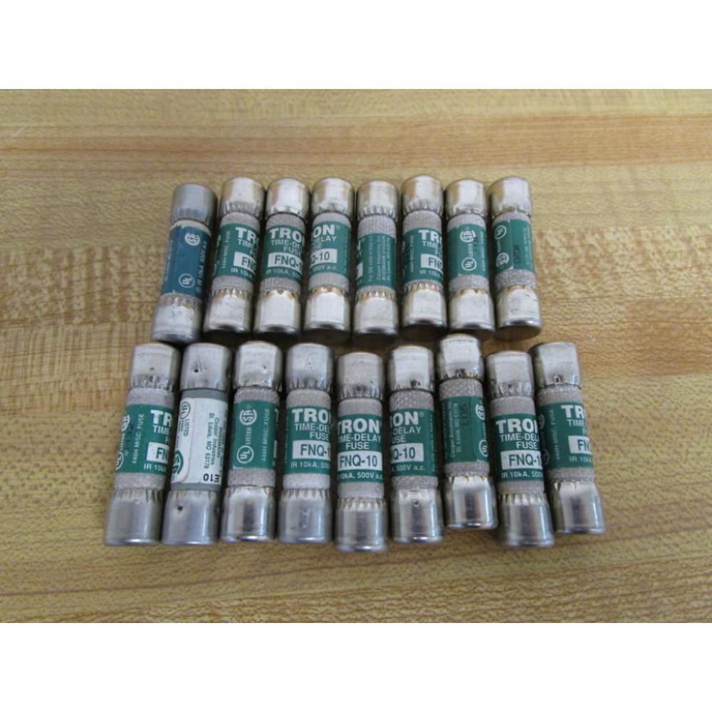 Buss FNQ-10 Bussmann Fuse Cross Ref 4XC59 Tested (Pack of 17) - New No Box
