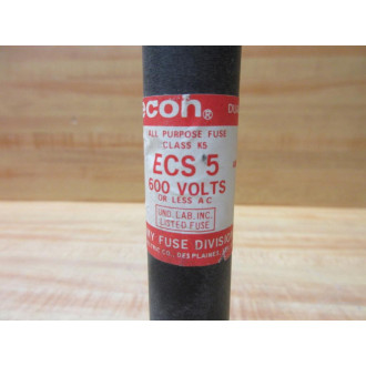 Economy ECS-5 Econ Fuse ECS5 (Pack of 3) - New No Box