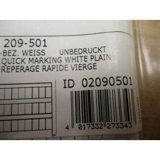 Wago 209-501 Terminal Block Marker Card 02090501 (Pack of 6)
