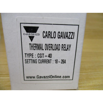 Carlo Gavazzi CGT-40 Thermal Overload Relay 18-26A, CGT-40-26