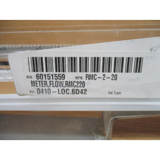 King Instrument RMC-2-20 Flow Meter RMC220 - Used