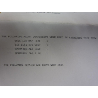 Fincor 105845301-C Personality PB1 Board 105845301 RR07100189 Rev.D - Refurbished