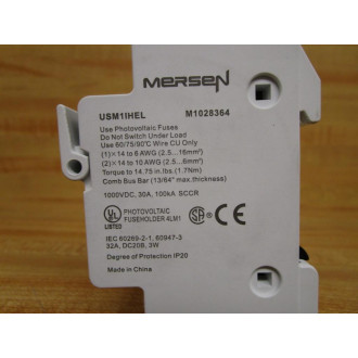 Ferraz  Shawmut USM1HEL Fuse Holder - New No Box