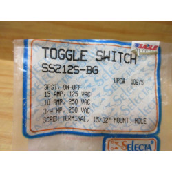 Eaton SS212S-BG Selecta Toggle Switch SS212SBG