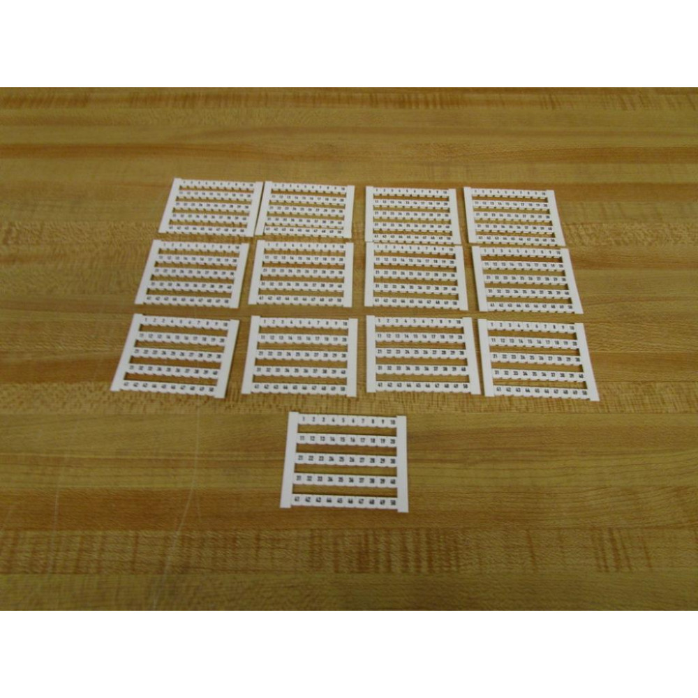 Weidmuller DEK 5 FW 1-50 Connector Marker DEK5FW150 (Pack of 650) - New No Box