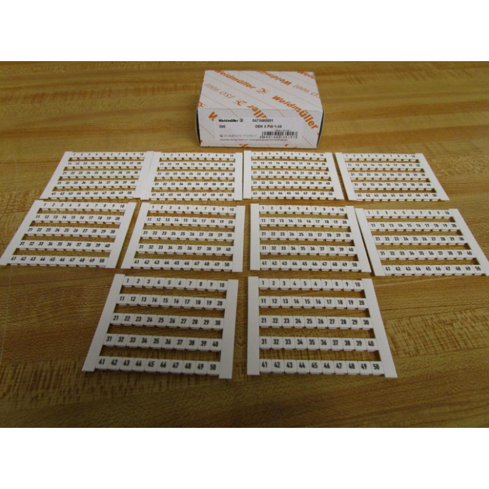 Weidmuller DEK 5 FW 1-50 Connector Marker DEK5FW150 (Pack of 500)