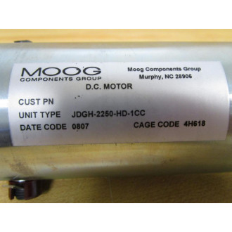 Moog JDGH-2250-HD-1CC DC Motor JDGH2250HD1CC - Used