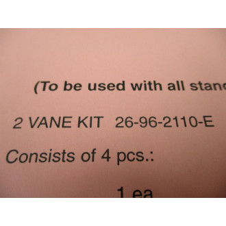 Micro-Precision 26-96-2110-E Vane Kit 26962110E - New No Box