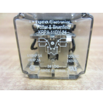 Potter & Brumfield KRPA-11DY-24V DC Relay KRPA-11DY-24VDC - New No Box