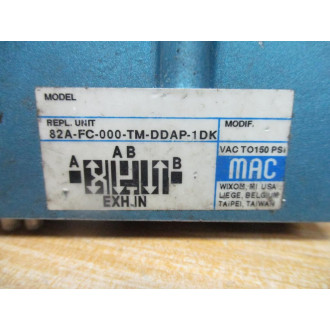 Mac Valves 82A-FC-000-TM-DDAP-1DK Solenoid Valve - Used