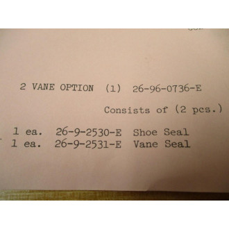 Micro-Precision 26-96-0736-E Seal Kit 26960736E