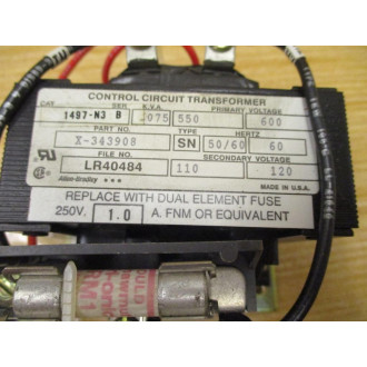 Allen Bradley 1497-N3 Control Circuit Transformer X-343908