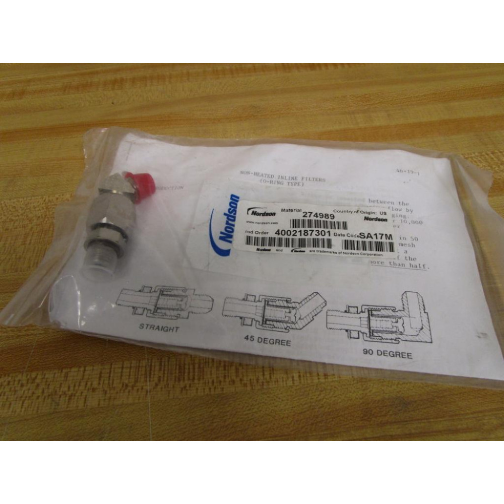 Nordson 274 989 Inline Filter 274989