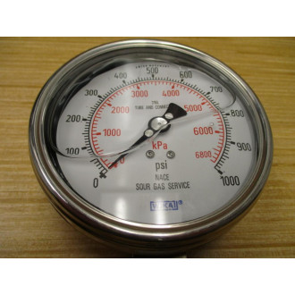 Wika 0-1000 PSI NACE Sour Gas Service Gauge - New No Box Wika 0-1000 PSI NACE Sour Gas Service Gauge - New No Box