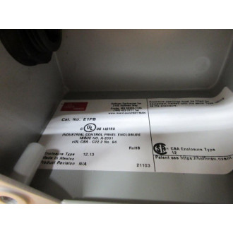 Hoffman E1PB Pushbutton Enclosure 58010 - New No Box