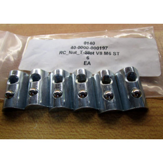 Generic 48051 T-Slot Nut V8 M6 ST (Pack of 6)