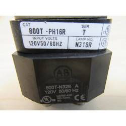 Allen Bradley 800T-PH16R Pilot Light 800TPH16R - Used