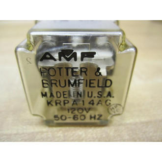 Potter & Brumfield KRPA-14AG-120V DC Relay KRPA-14AG-120VDC - Used