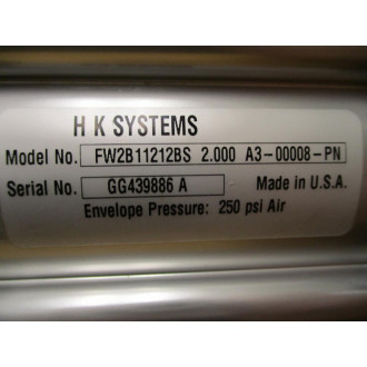 H K Systems FW2B11212BS 2.000 Vongal Cylinder A3-00008-PN - New No Box
