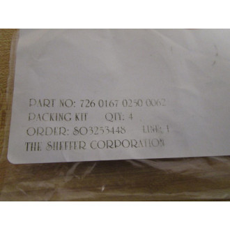 Sheffer 726 01167 0250 0062 Air Cylinder Kit 7260116702500062