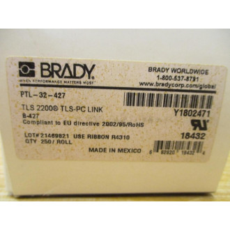 Brady PTL-32-427 TLS 2200 Vinyl Wire & Cable Labels 18432