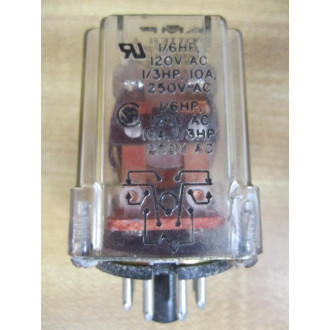 Potter & Brumfield KRP-11AG-120V AC Relay KRP-11AG-120VAC Small Crack - Used