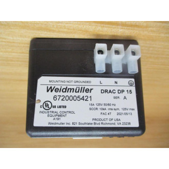 Weidmuller 6720005421 Power Entry Connector - New No Box