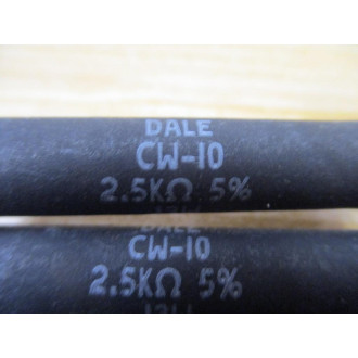 Dale CW-10 Resistor CW10 2.5KΩ (Pack of 9) - New No Box