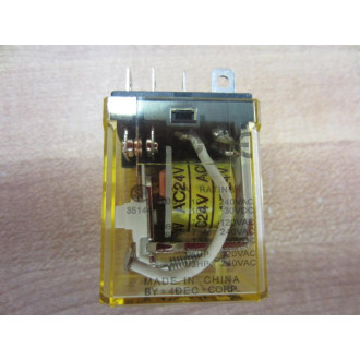IDEC RH2B-U-AC24V Relay 24VAC RH2BUAC24V Tested - New No Box