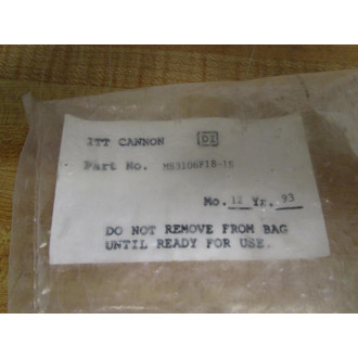 ITT Cannon Electric MS3106F18-1S Circular Connector MS3106F181S
