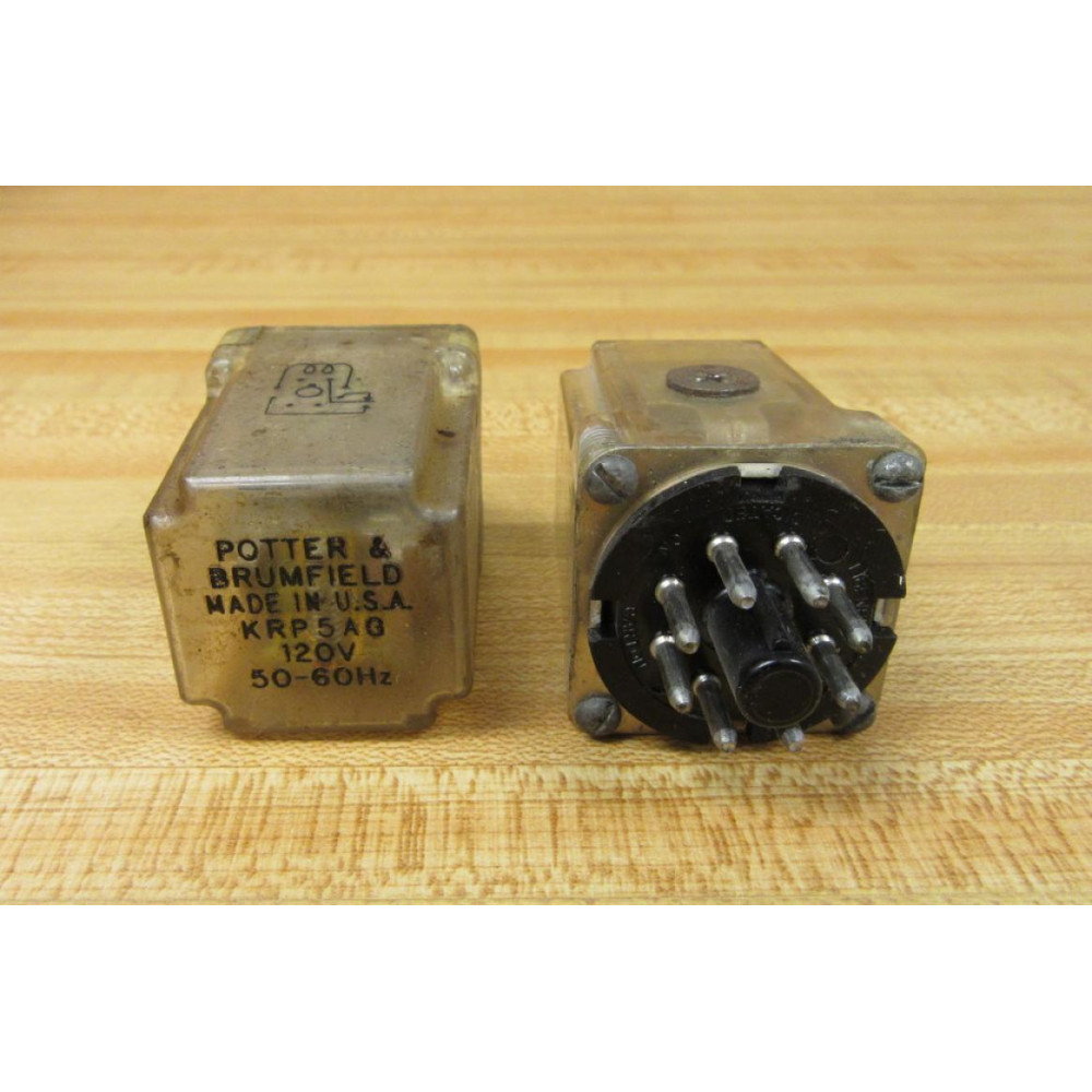 Potter & Brumfield KRP5AG-120V AC Relay KRP5AG-120VAC (Pack of 2) - Used