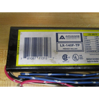 Advance Transformer LX-140F-TP Ballast LX140FTP - New No Box