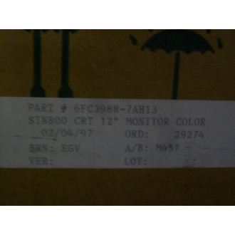 Siemens 6FC3988-7AH13 Display Unit 6FC39887AH13 NIB