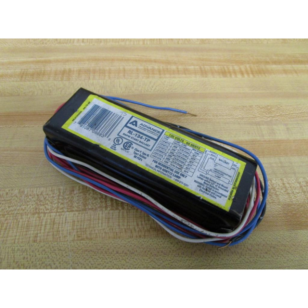 Advance Transformer RL-134-TP Ballast RL134TP - New No Box